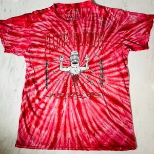 Lootcrate Rick & Morty Floaty Bloody Man Tie Dye Lootwear Red T-Shirt Size 3XL